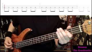 Dreams by The Cranberries - Bass Cover with Tabs Play-Along