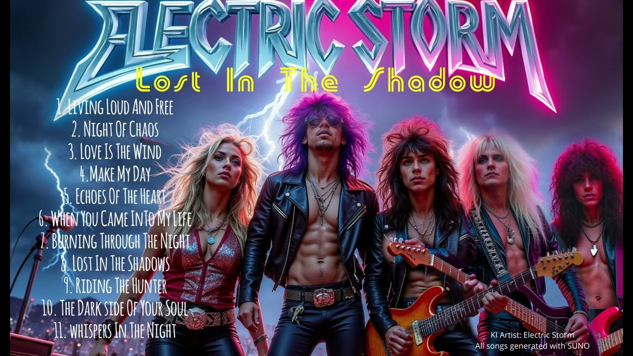 KI Artist: Electric Storm. Lost In The Shadow. Full Album. 80' Rock Album, Hair Metal