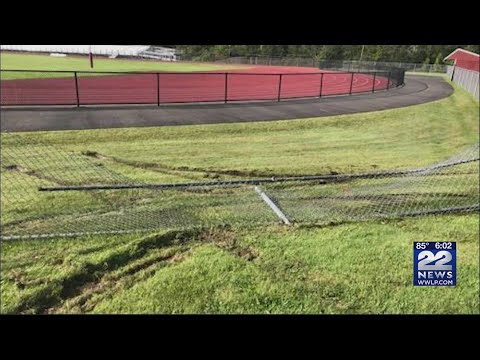 Cheshire Police searching for driver who wrecked fence at Hoosac Valley High School