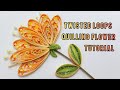 Twisted loops quilling flower tutorial