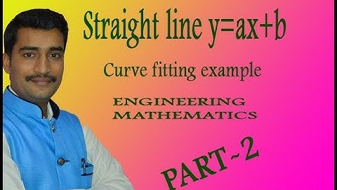 How to solve Curve fitting Straight line y=ax+b very simple example(PART-2)