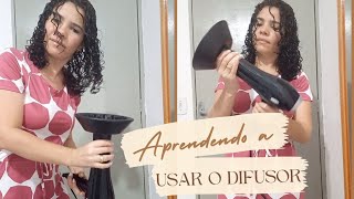 APRENDENDO A USAR O DIFUSOR NO CABELO CACHEADO