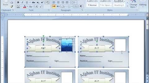 MS Word 2007 Part 21) Insert Menu in Dari / Farsi Omar Akbari