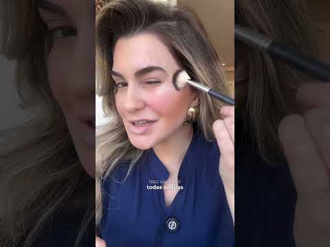 Tu já sabia onde aplicar o blush, contorno e iluminador da maneira correta? #alicesalazar #maquiagem