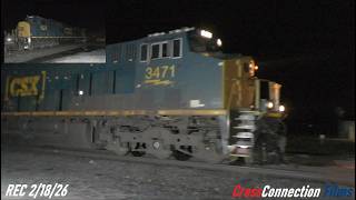 CSXT 3471 ET44AH & 4576 SD70MAC Zero To Zero Unit Leads I017-18  Double Stacks Through Deshler OH  