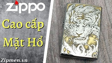 Zippo USA cao cấp khắc axit ăn mòn hình mặt Hổ| Bật lửa Zippo Mỹ chính hãng