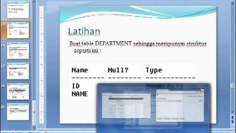 Praktikum Oracle Database 10 - Pembuatan Tabel
