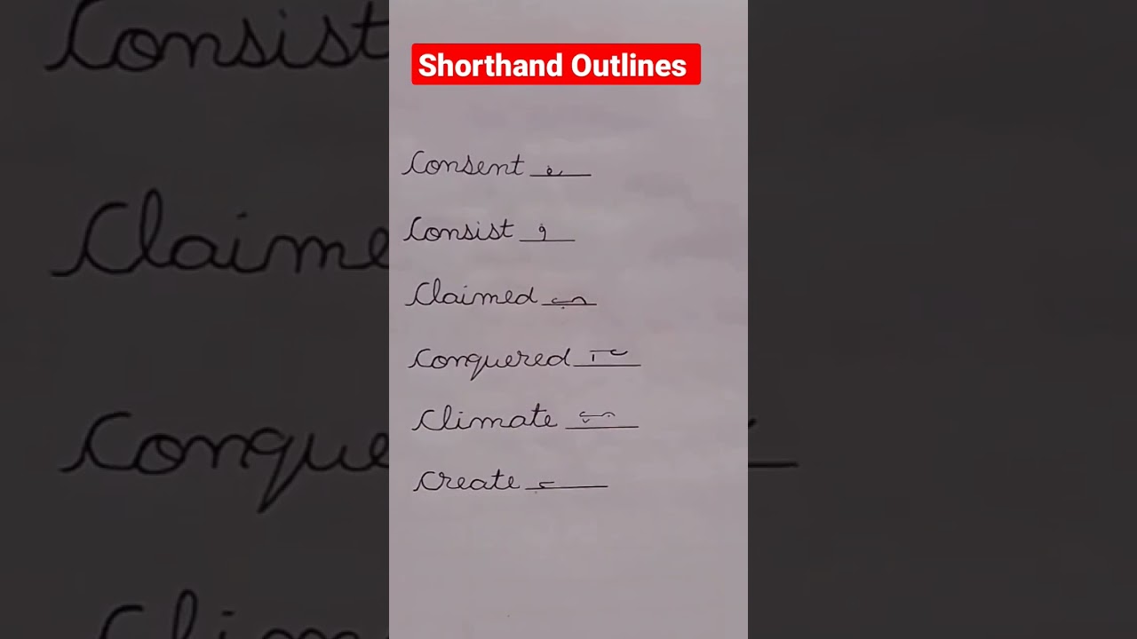 Common Words Outlines frequently used in English Shorthand Outlines # Viral# Shorts