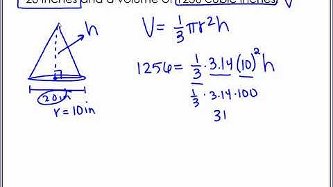 Calculate the Height of a Cone