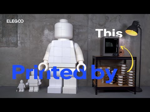 Making a GIANT LEGO Man with Centauri Carbon | The Q - video from Elegoo