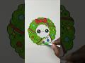🎄 Christmas wreath drawing #christmaswreath #holidaywreath #wreathtutorial #drawing #art #holidayart