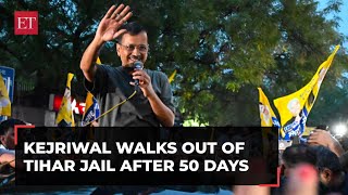 Kejriwal walks out of Tihar jail after 50 days, says, 'We have to save India from dictatorship'