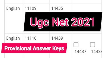 Ugc Net Provisional Answer Keys 2021 / Nta Net Provisional Answer Keys 2021 Released!!!