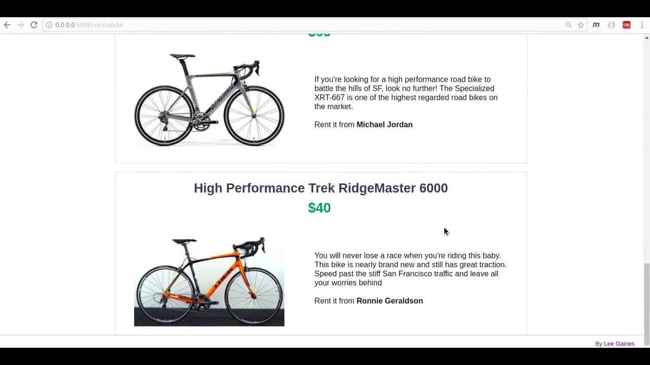Bike Rental  App Demonstration YouTube