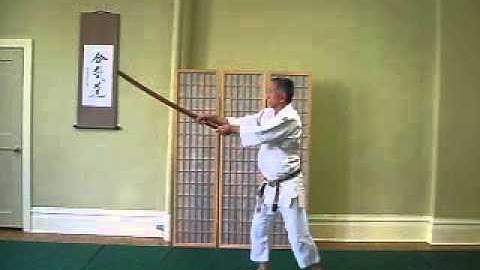 Bokken Suburi - Yokomenuchi (Jodan) - AAA 5th Kyu Ki Test and Exercise