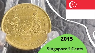 Coin from Singapore 5 cents 2015