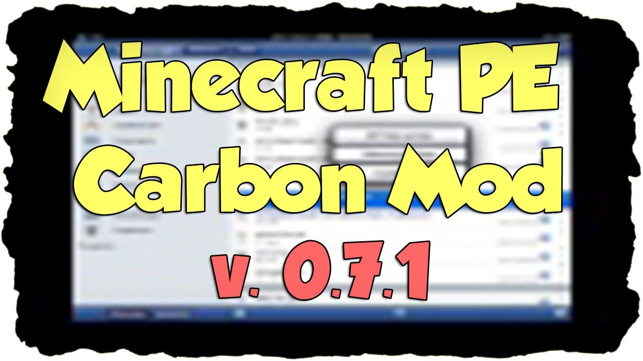 Minecraft PE: Carbon Mod - YouTube