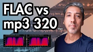 #músicadigital FLAC vs mp3 320 Kbps com Spek.