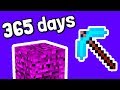 Breaking BEDROCK in Minecraft for 1 YEAR (World Record)