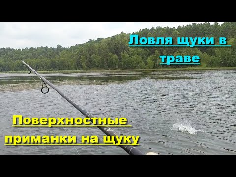 Поверхностные приманки на щуку. Ловля щуки в траве