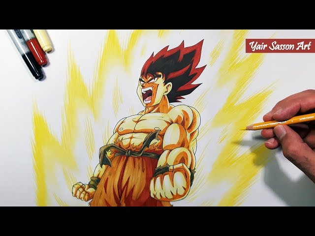 Goku Super Sayajin God - Desenho de ____leo____ - Gartic