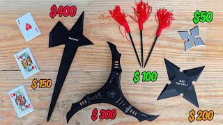 Testing the Priciest vs. Cheapest Throwing Weapons