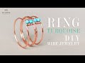 Turquoise Ring/Easy Ring/DIY Ring/Wire Wrap Ring Tutorial/DIY Jewelry/How to make