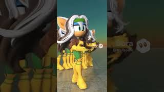Rouge the rogue splitting into clones (sora 2)