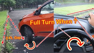 Car Left Side Judgement at Turning||Car Left Corner Judgement Driving Lesson||Car U-Turn Judgement