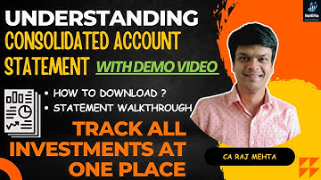 Understanding Consolidated Account Statement| Hindi| How to download CAS for MF/Shares? #cdsl #nsdl