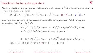 6.04 Degeneracy & selection rules