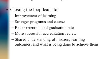 Closing the Assessment Loop