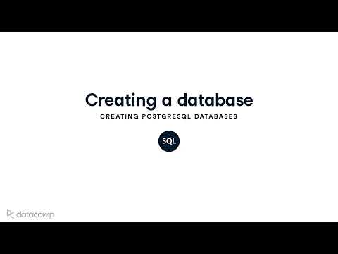 Creating a Database | PostgreSQL