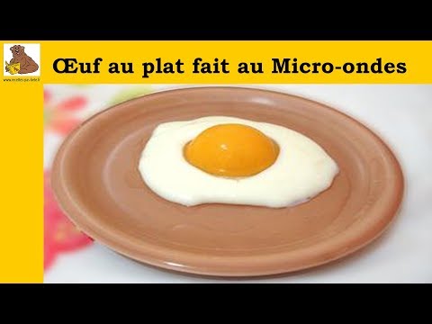 oeuf au plat fait au micro ondes - recette rapide et facile 