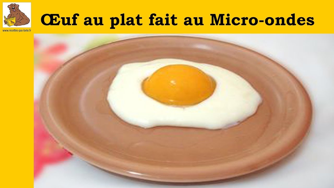 oeuf au plat fait au micro ondes - recette rapide et facile 