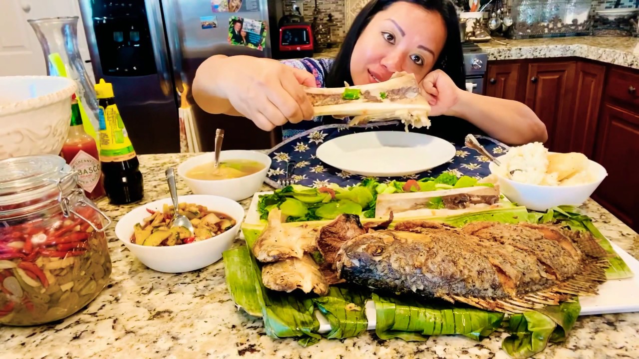 Pritong Tilapia Sabaw Sa Buto Ng Baka Kanin Na Mais Bahog Youtube