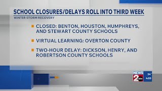 School closures/delays for Feb. 9, 2026