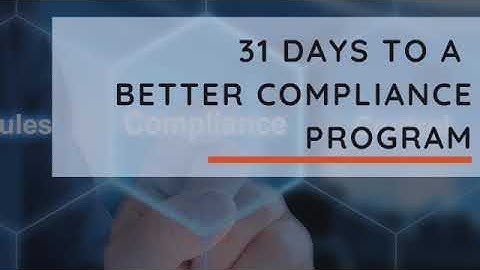 31 Days to a More Effective Compliance Program - COSO Objective V: Monitoring Activities