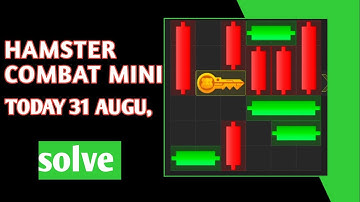 TODAY HAMSTER 🐹 COMBAT MINI GAME SOLVE|| 31 AUGUST mini puzzle solve