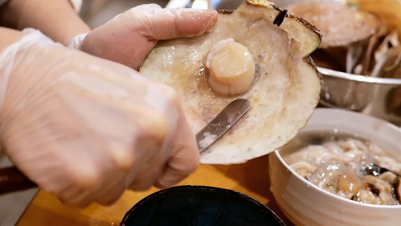 ⁣Japanese Food - GIANT KING CRAB, SCALLOPS, AND CAVIAR Koyo Seafood NYC