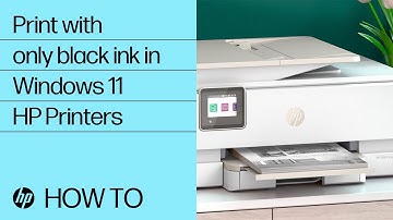 How to print with only black ink in Windows 11 | HP Printers  | HP Support