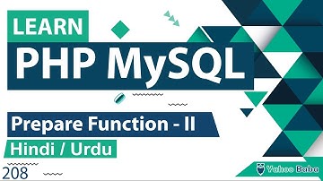 PHP MySQLi Preparation Function Tutorial - II in Hindi / Urdu