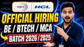 Details HCL Tech Official Hiring | Wipro Trainee Hiring | Batch 2026, 2025 | Freshers Apply Now Guide