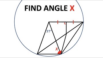 Trapezoid and circle - find an angle.