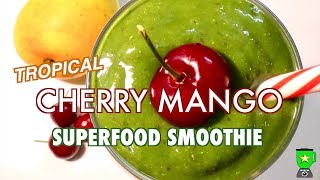 Tropical Cherry Mango Superfood Smoothie (Vegan)