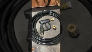 Harbor freight Portland pressure washer quick disconnect hose conversion.