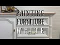 BEFORE and AFTER Paint White Furniture Makeover | EXTREME Trash to Treasure Furniture Flip