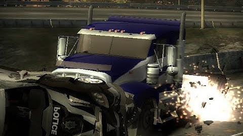 NEED FOR SPEED MOST WANTED (2005) CRASHES WITH THE TRUCK