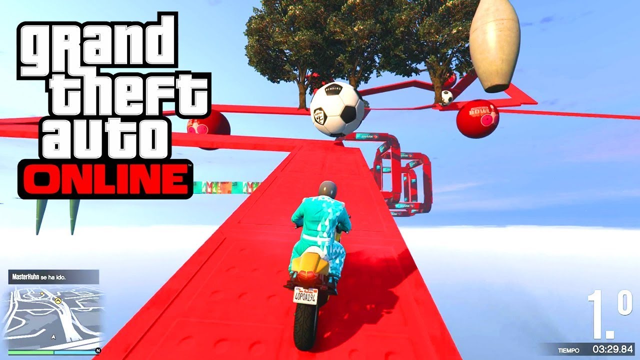 UN PARKOUR ENTRE ARBOLES!!! - CARRERA GTA V ONLINE - Gameplay español gameplay español transistor