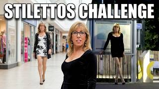 Window Shopping In A Minidress And Stilettos